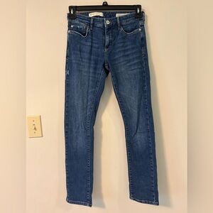 Anthropologie Pilcro And The Letterpress Dark Wash Slim Boyfriend Denim Jeans